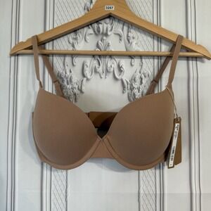 Skims Fits Everybody Push Up Demi Bra In Sienna Size 32DD NWT $56